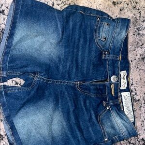 Dark Blue Denim Shorts